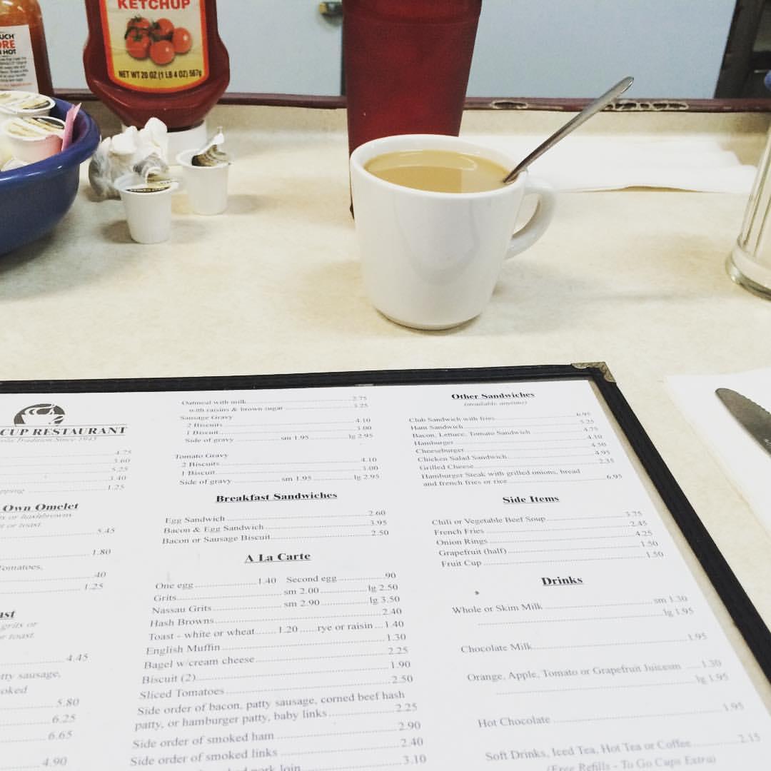Menu at Coffee Cup Restaurant, Pensacola
