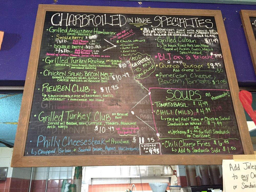 Menu at Ginny's & Jane E's Cafe and Gift Store, Anna Maria
