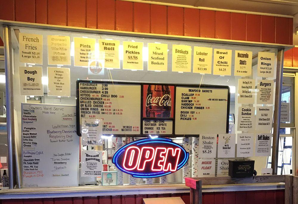 Menu at Sawyer's Dairy Bar, Newport, 34 N Main St