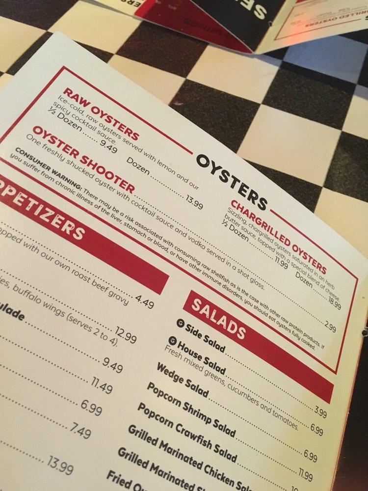 Menu at Acme Oyster House restaurant, Metairie, Veterans Blvd