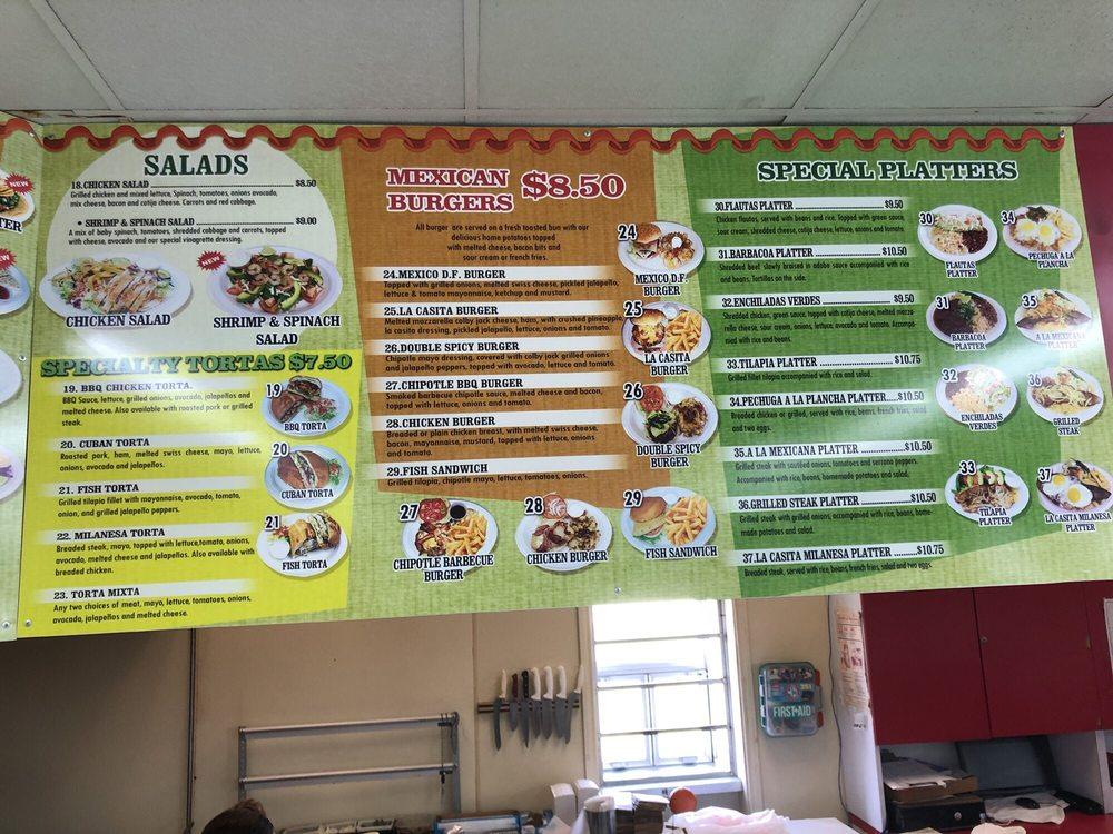 Menu at La Casita restaurant, The Woodlands, Farm to Market 2920