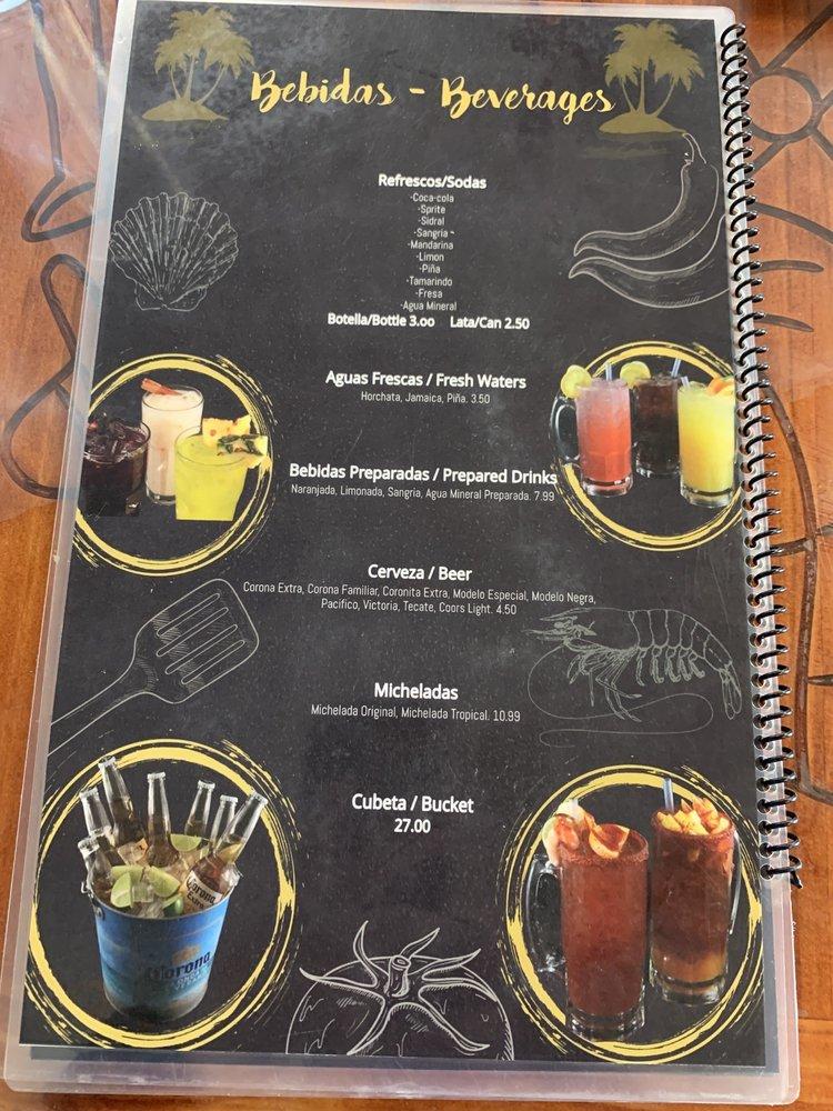 Carta del restaurante Hacienda Altamar, Corning