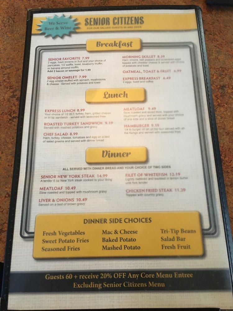 Menu at Barrow’s Cafe & Grill, Sonora