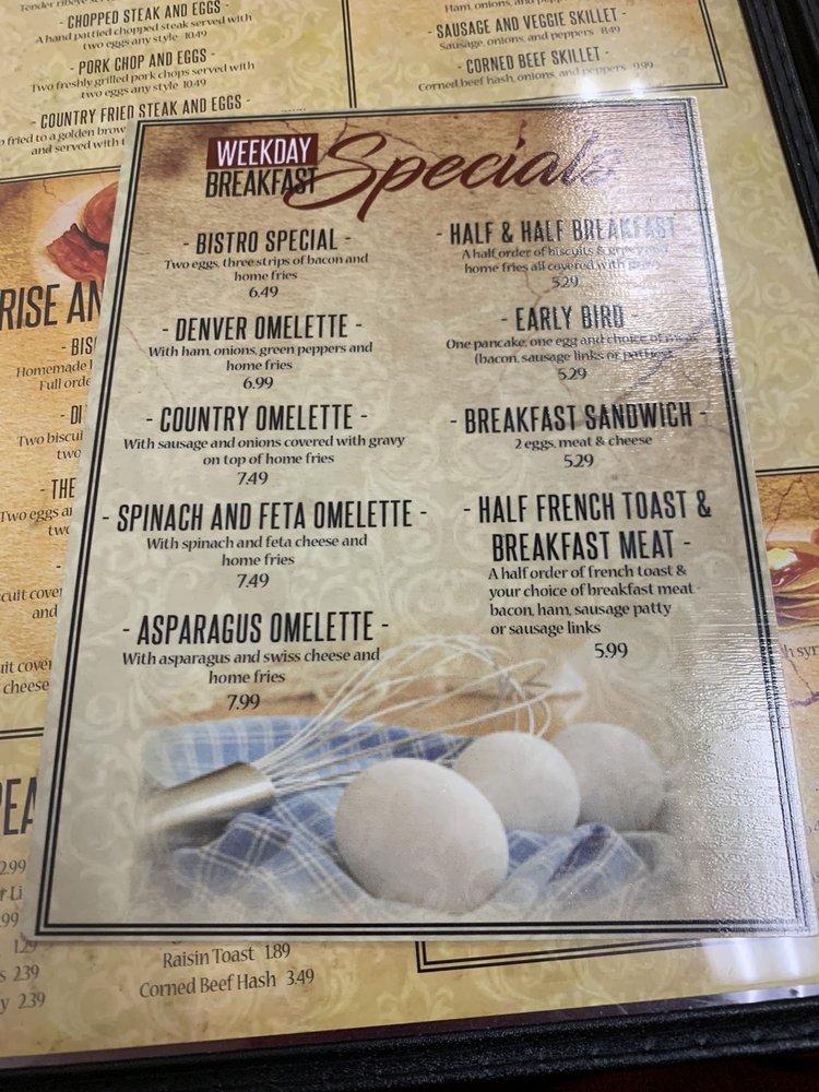 Menu at 133 Bistro restaurant, Van Wert