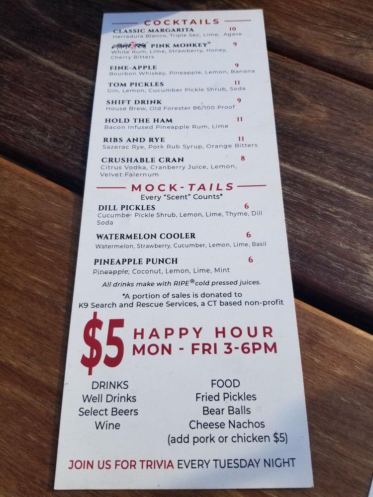 Menu at Bear's Smokehouse Barbecue, New Haven