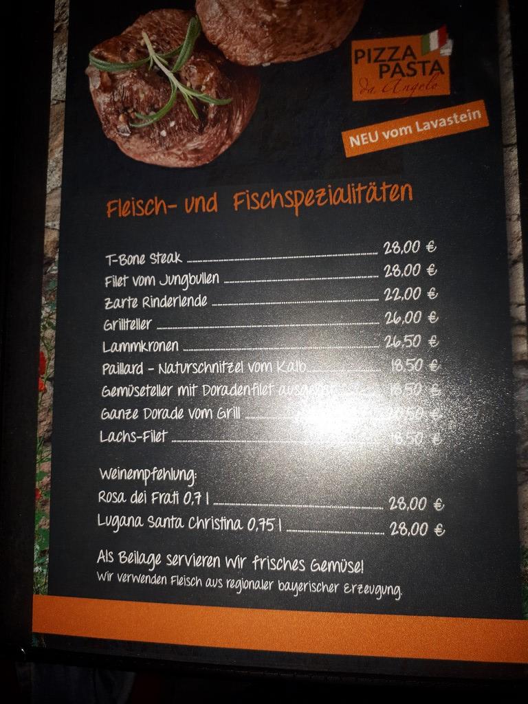 Menu at Pizza Pasta da Angelo, Reit im Winkl