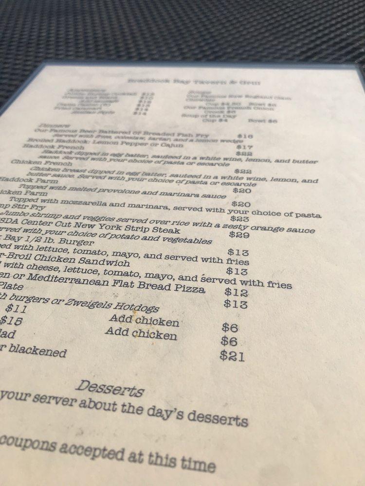 Menu at Braddock Bay Tavern & Grill pub & bar, Hilton