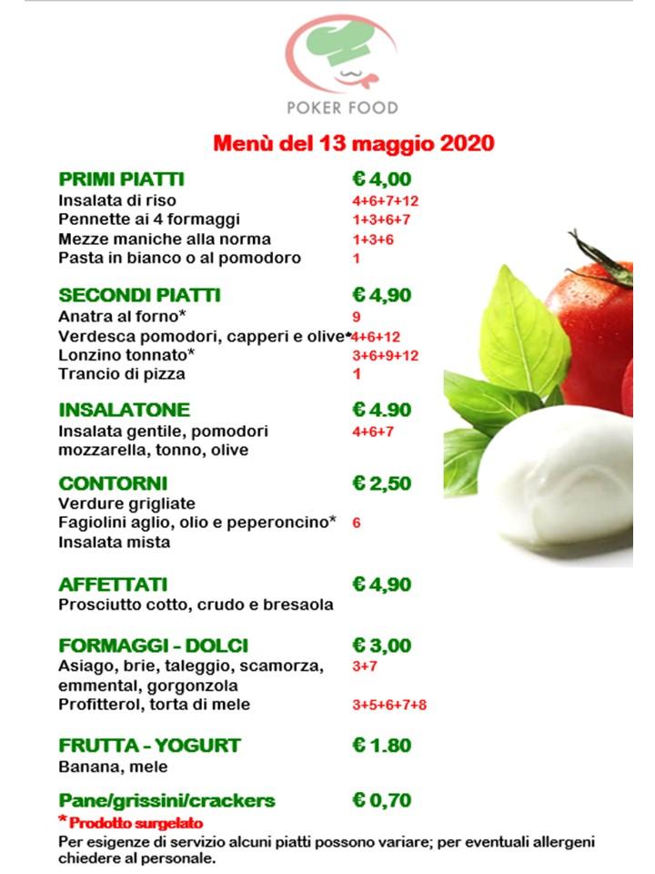 Menu di Poker Food 