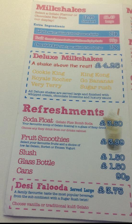 Menu at Sugar Rush desserts, Rochdale