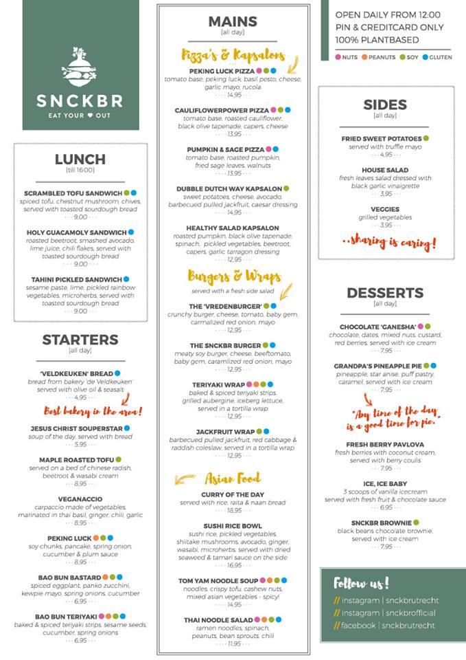 Menu de SNCKBR