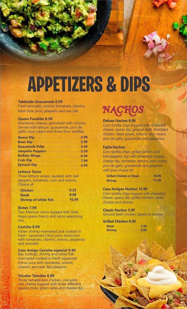 Menu at Coco's & Beer Authentic Mexican Grill restaurant, Columbia
