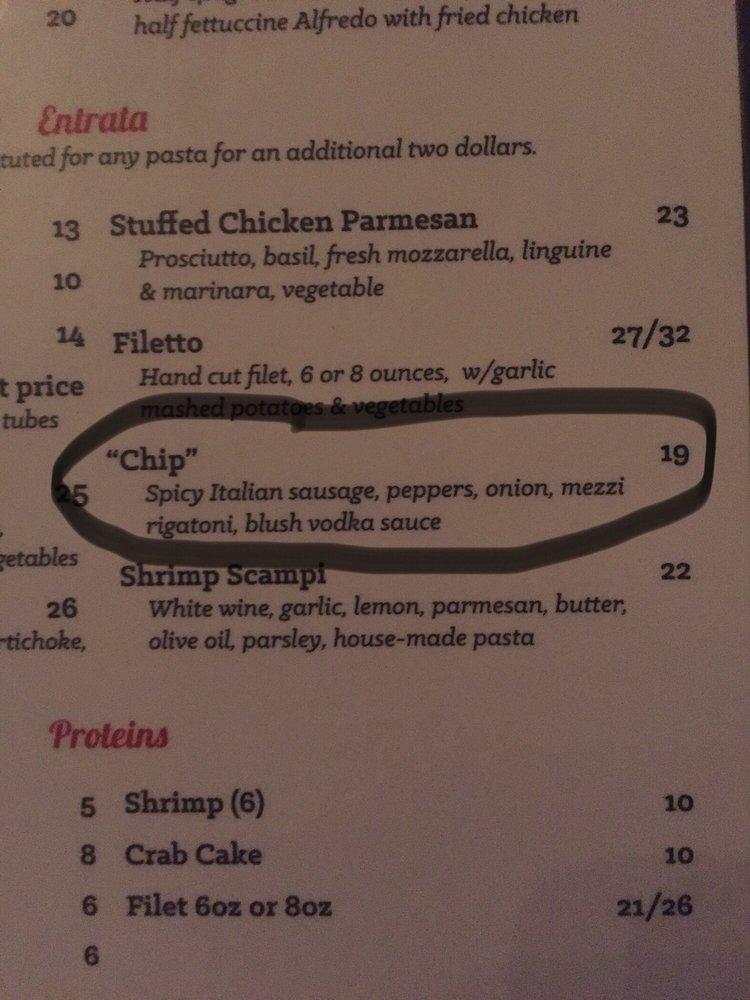 Menu at Sauced restaurant, Evansville