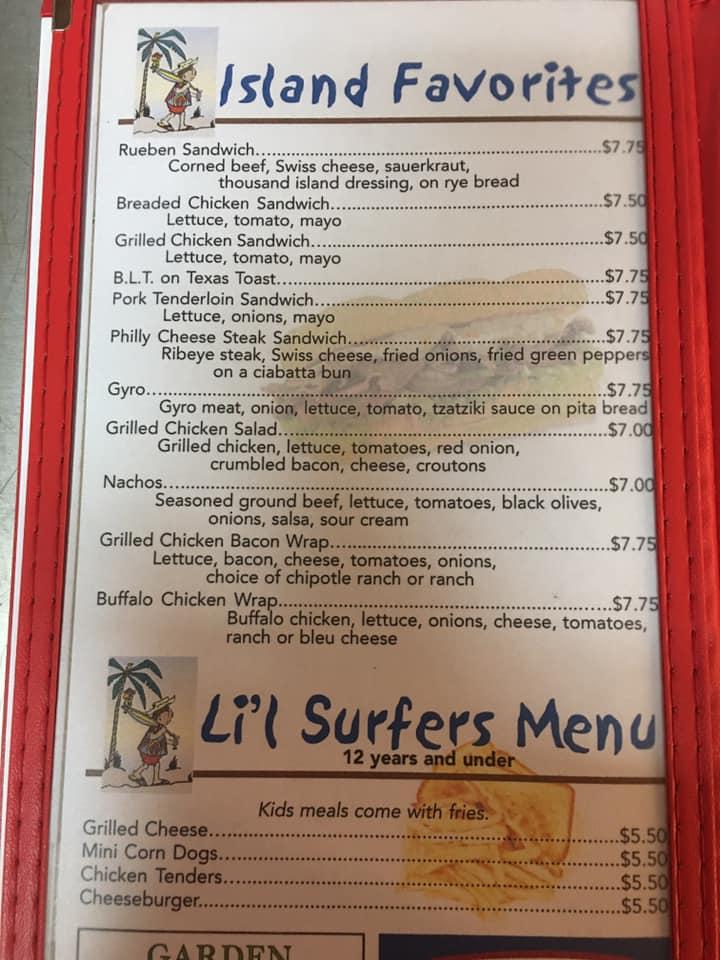 Menu at SomeWhere Else Conger bar/grill & off sale, Conger