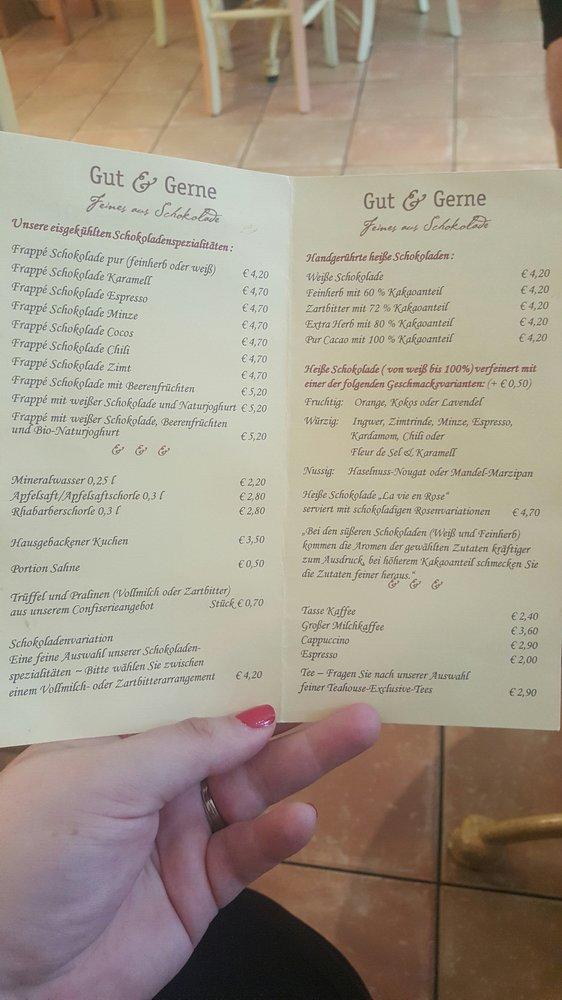 Speisekarte Von Gut Gerne Schokolade Cafe D Sseldorf