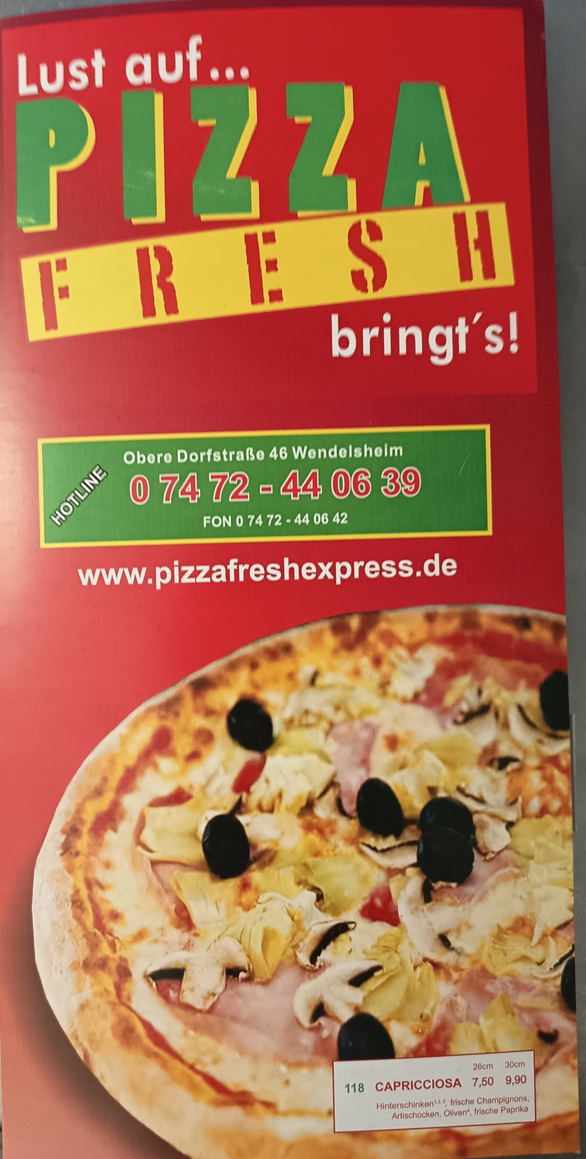 PIZZA FRESH Rottenburg -Wendelsheim