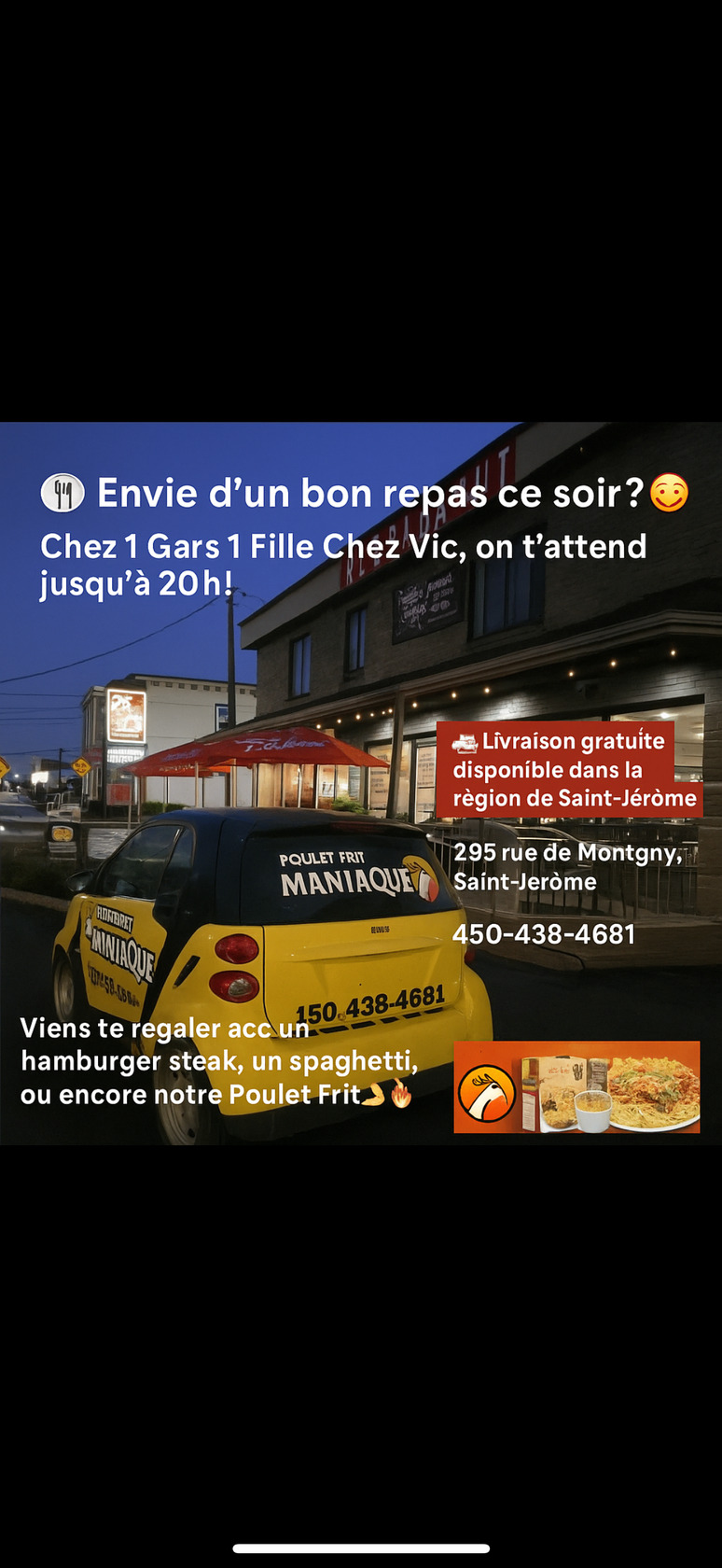 Restaurant 1 gars 1 fille Chez Vic