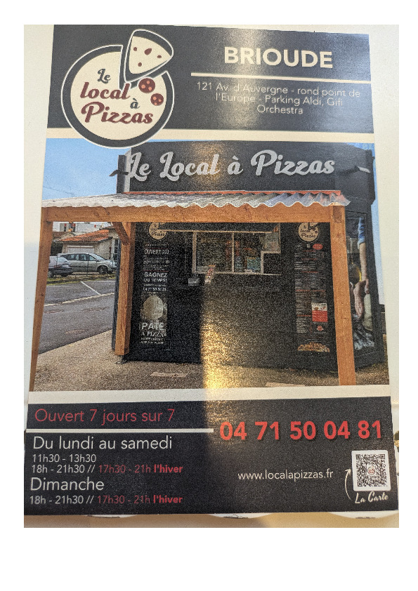 Le Local À Pizzas - Brioude