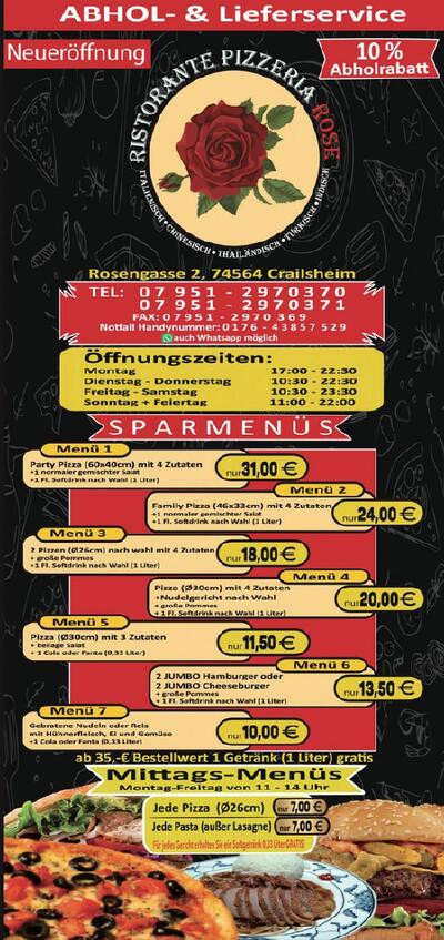 Pizzeria Rose Crailsheim