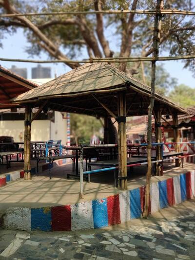 Check out the outside area of Kinara Dhaba