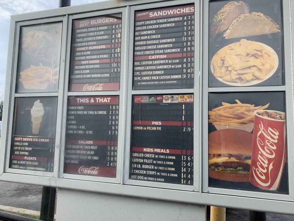 Menu at Gino's Hamburgers & Catfish restaurant, Greenville