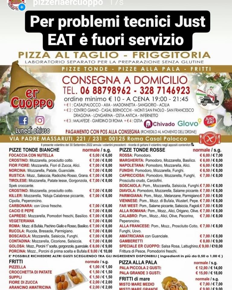Menu di Er Cuoppo 