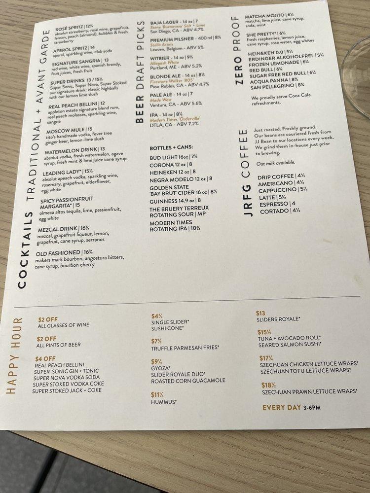 Menu at JOEY Manhattan Beach steakhouse, Manhattan Beach