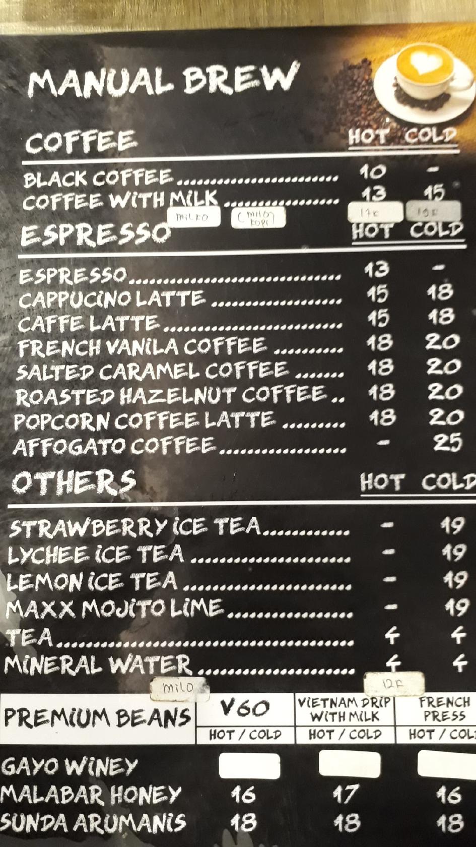 Carta de MAXX BARBER SHOP & COFFEE, Tangerang