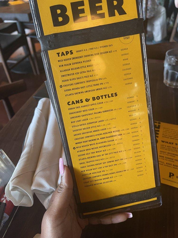 Menu at Postino Buckhead pub & bar, Atlanta