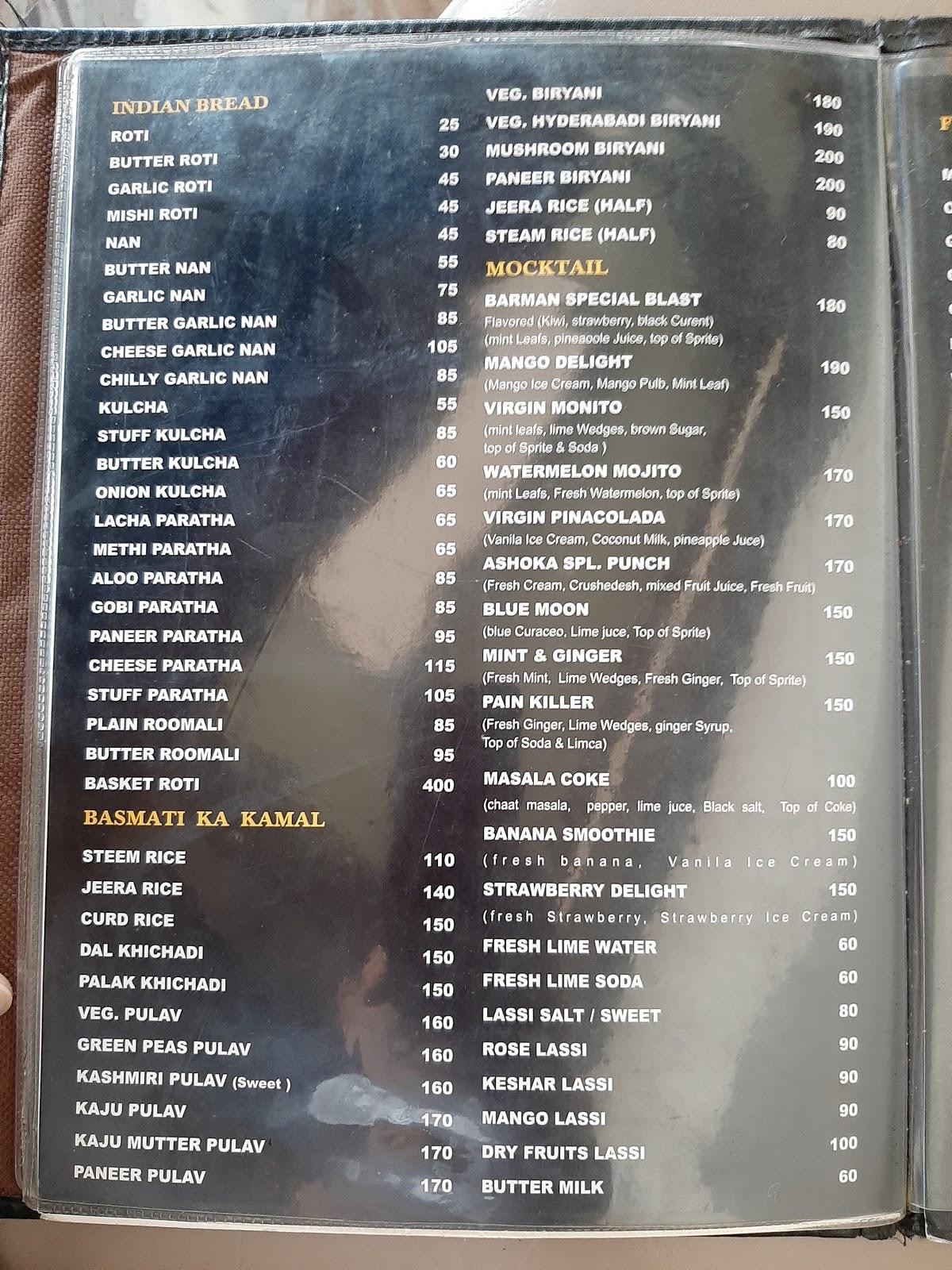 Menu at New Ashoka Pure Veg, PimpriChinchwad, HQWX+X72