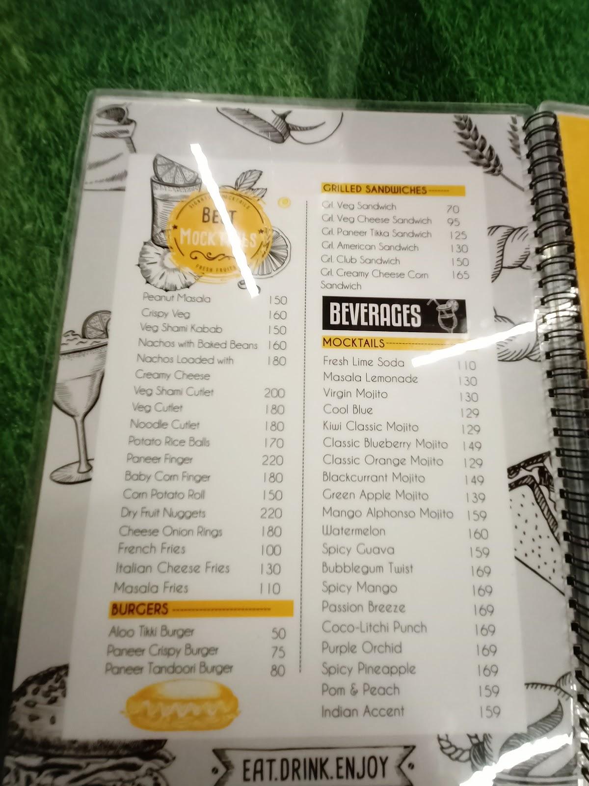 Squirrel & Nuts menu