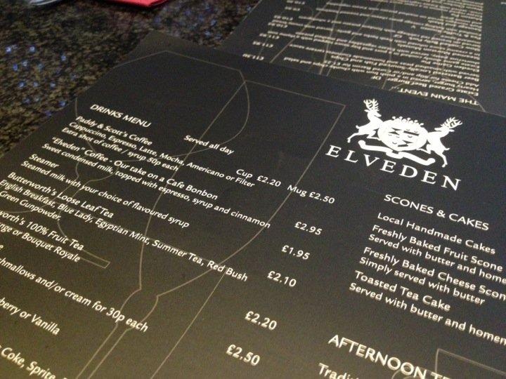 Menu at Elveden Courtyard Shops & Restaurant, Elveden