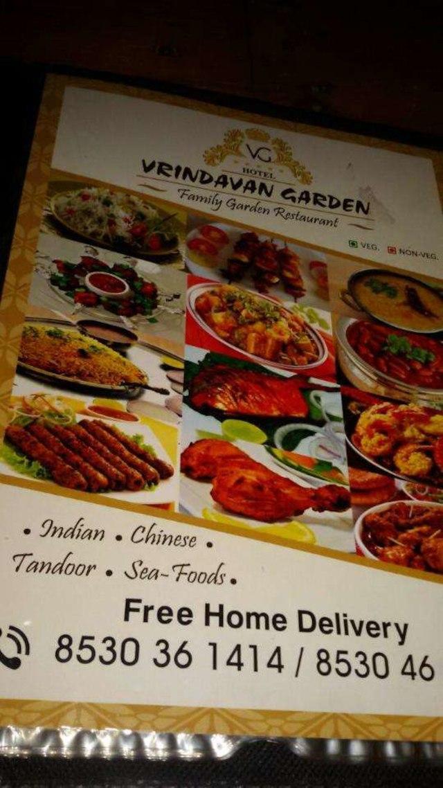 Vrundavan menu