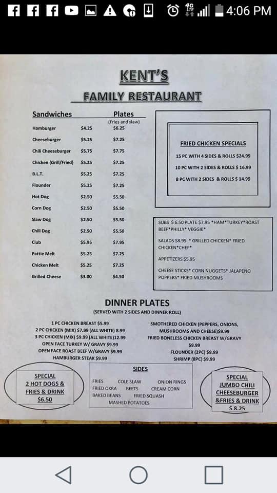 kent denver lunch menu