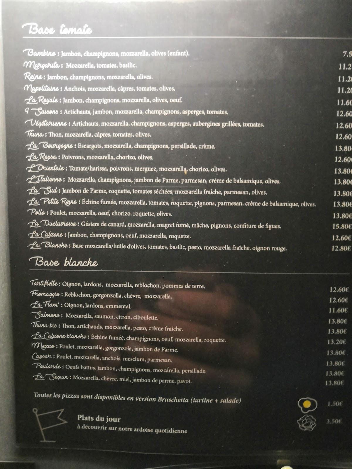 Menu at La petite reine restaurant, Duclair