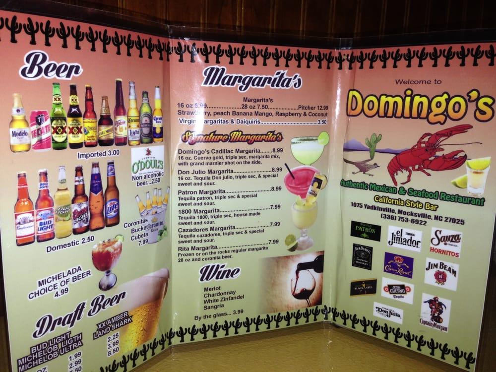 Menu at Domingos Mexican & Seafood Restaurant, Mocksville