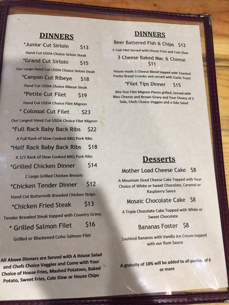 Menu at Buckshot Bar & Grill, Pueblo West