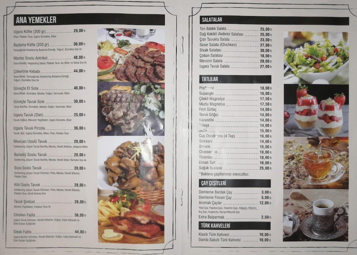 Menu at Bobo Cafe&restaraunt, Istanbul