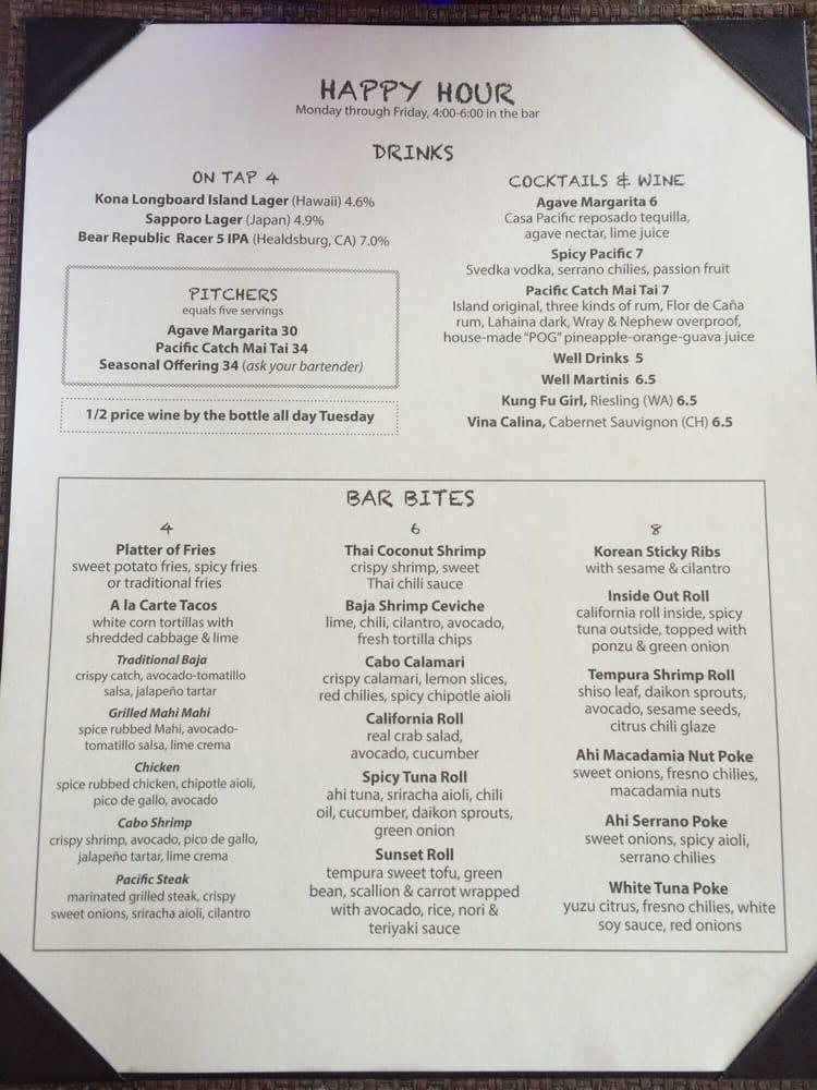 Menu at Pacific Catch restaurant, Corte Madera