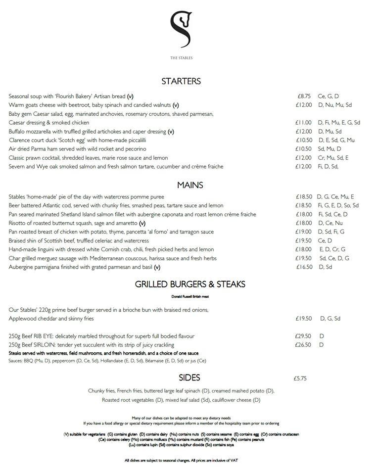 The on sale grove menu