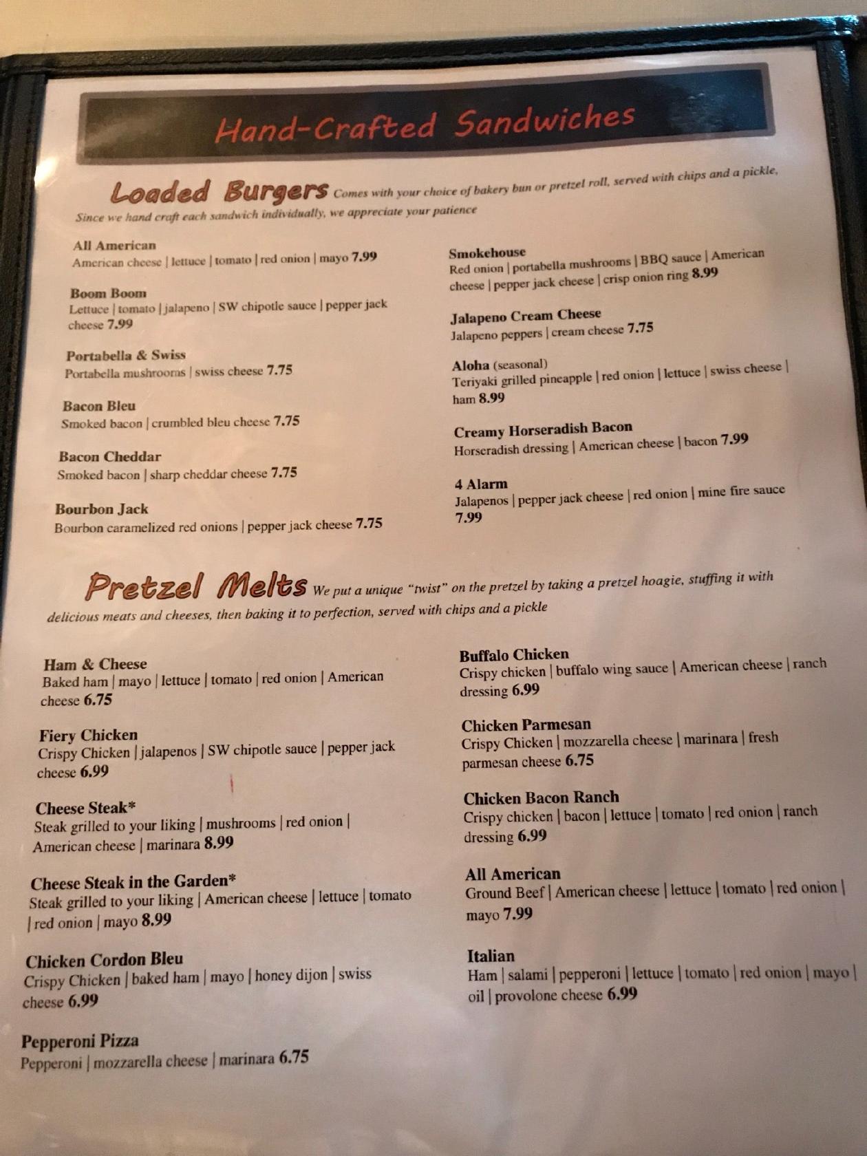 ale house menu