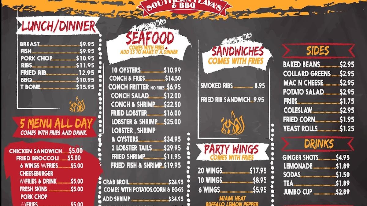 Menu At Pigg-ah-boo's Southern Flava's And BBQ, Thomson