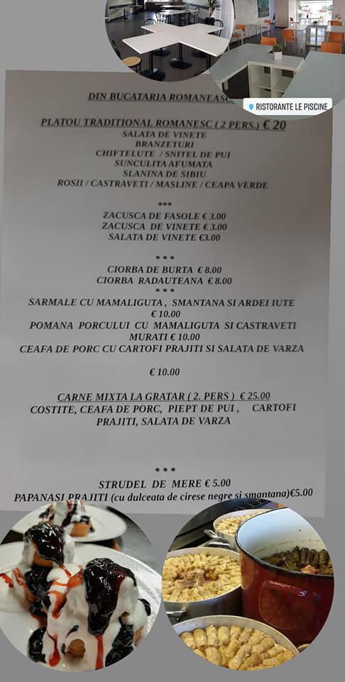 Menu di Ristorante Le Piscine 