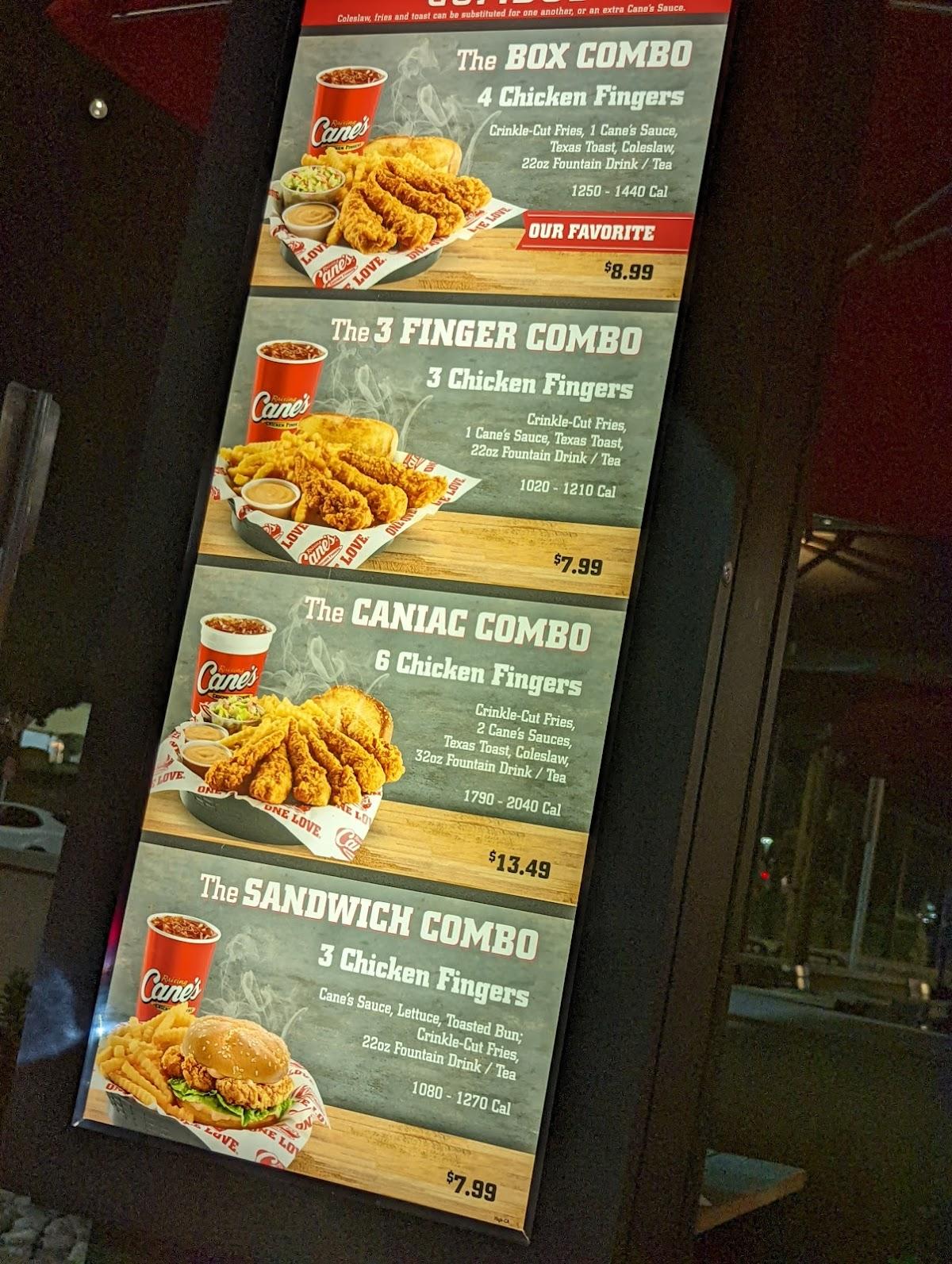 Menu At Raising Canes Chicken Fingers Fast Food City Of Industry