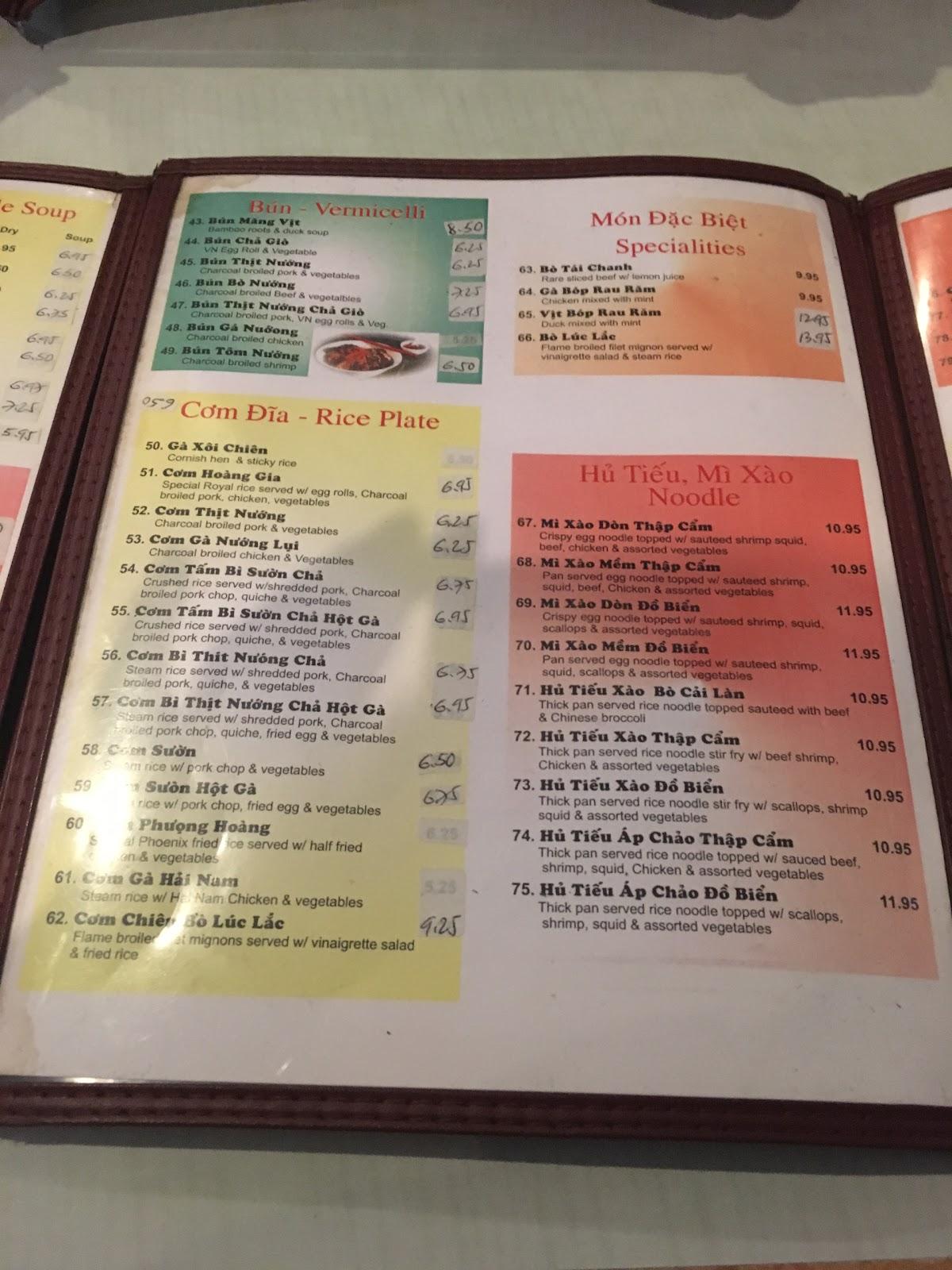 Menu at Cuu Long Quan restaurant, Houston, Broadway St #3063