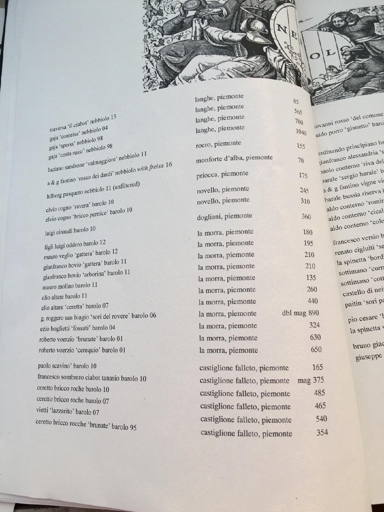 Menu at Il Lido Italian Canteen restaurant, Cottesloe