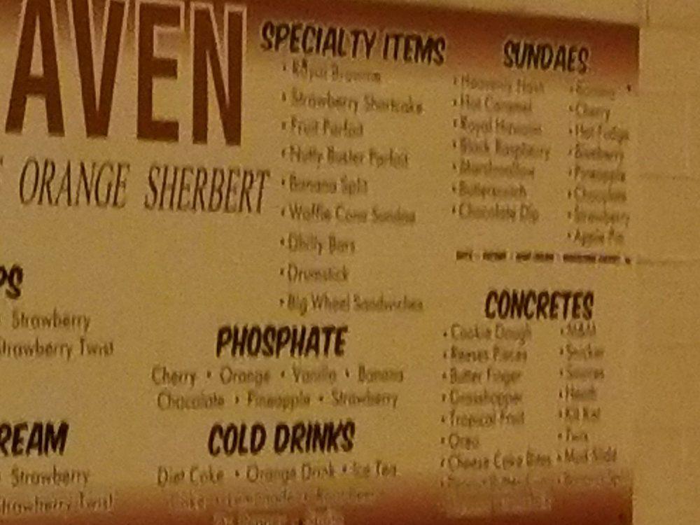 Menu at Dairy Haven desserts, Caseyville, 112 N Main St