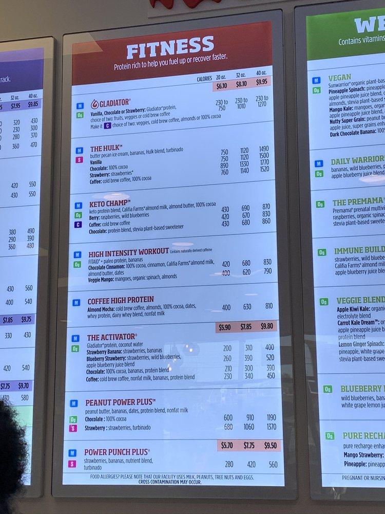 Menu at Smoothie King pub & bar, Royal Oak