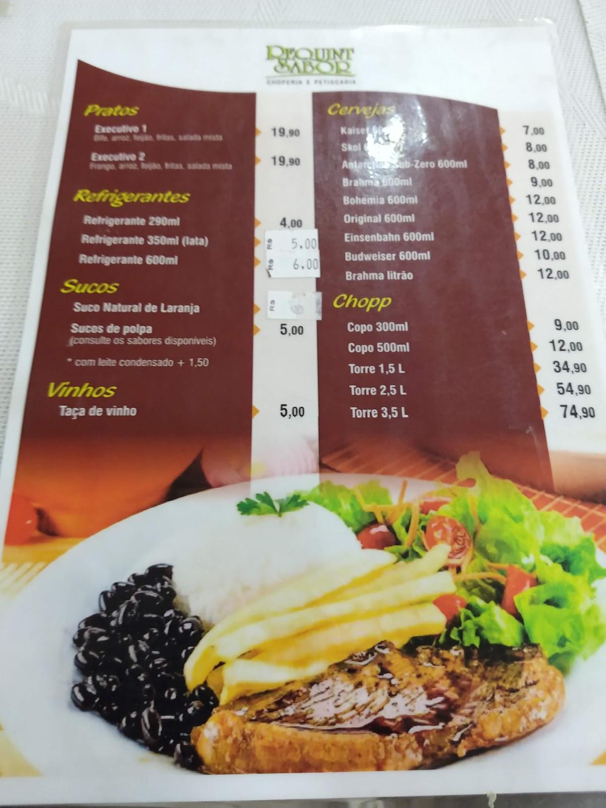 Restaurante e Padaria Requint Sabor cardápio