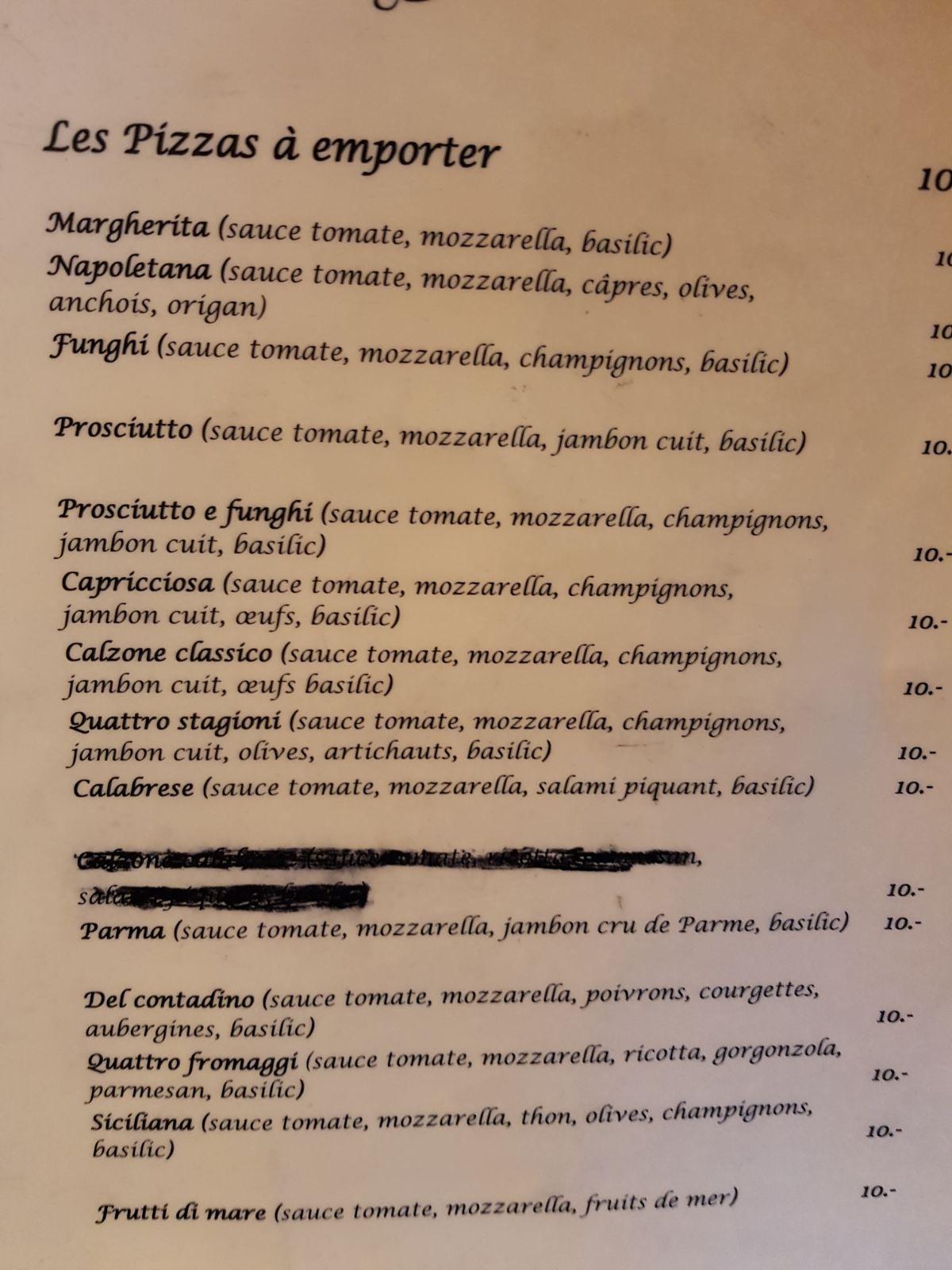 Menu Da La Pignata, Ginevra