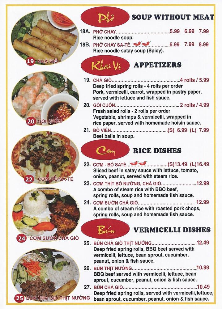 Menu at Pho Hoai Vietnamese Beef House Okotoks restaurant, Okotoks